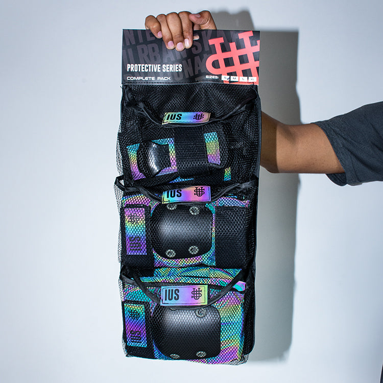 Kit de protecciones para patinar IUS PRO Reflective