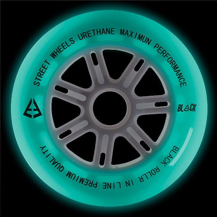 Black Ruedas para patines brillantes Glow 110 (Pack 3)