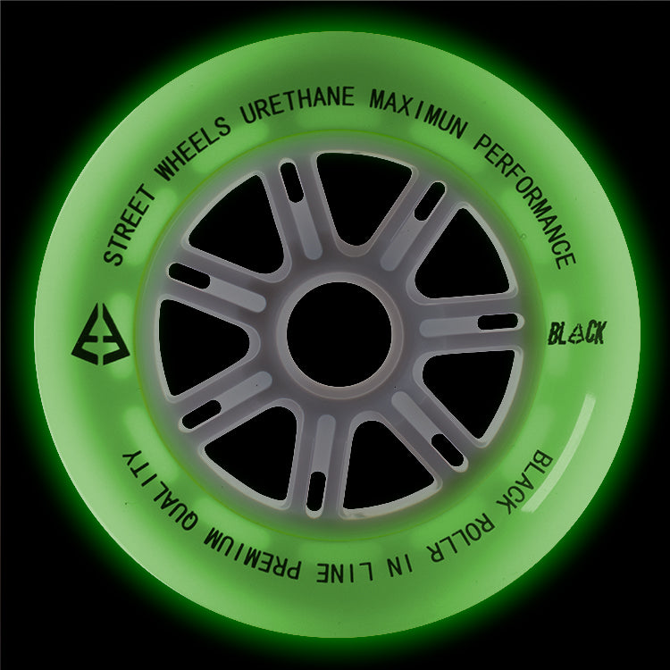 Black Ruedas para patines brillantes Glow 110 (Pack 3)