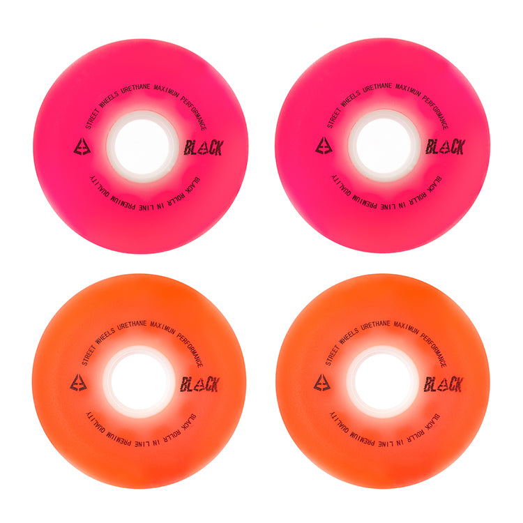 Black Ruedas para patines brillantes Glow 80 (Pack 4)