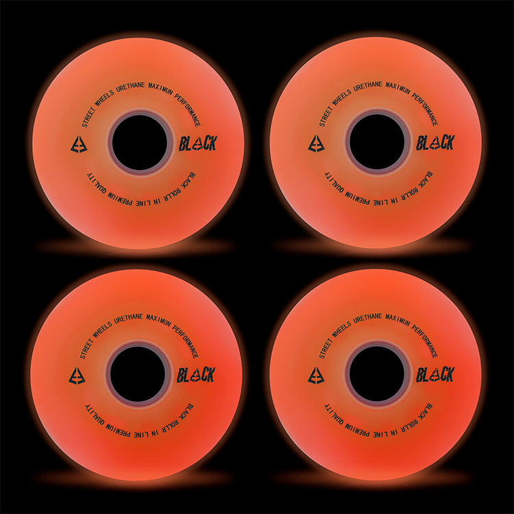 Black Ruedas para patines brillantes Glow 80 (Pack 4)